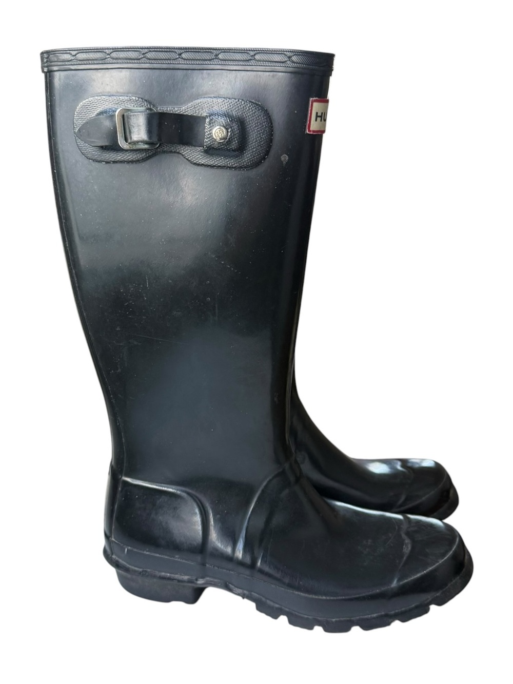 Hunter Kids Original Gloss Tall Rain Boots Big Kids 4 M / 5 F Black Waterproof - Picture 5 of 16